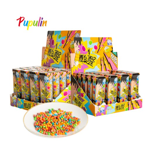sour chewy candy mixed flavor bottle packing