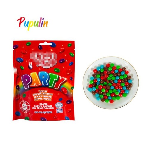 OEM Vegan Halal Colorful Bean Candy with Exotic Bonbon Flavor Fruity Sweets Bag