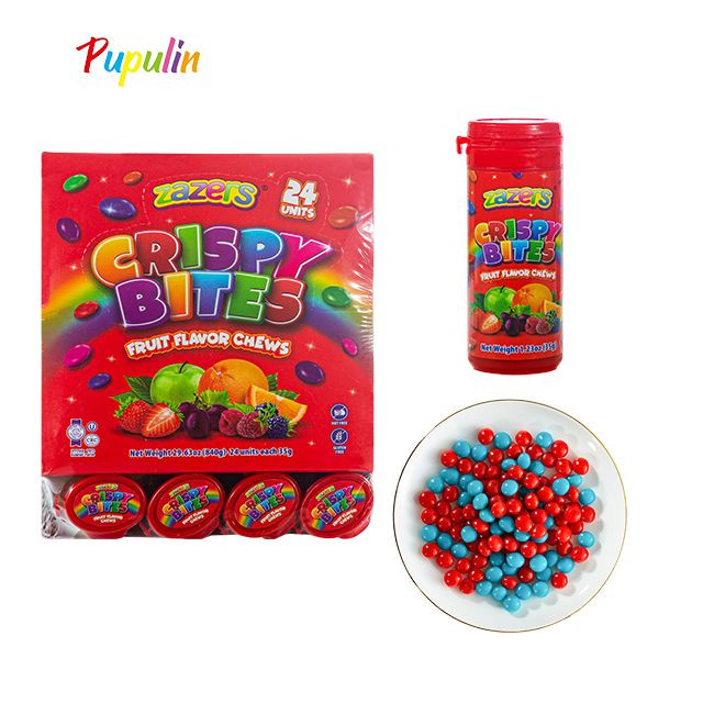 Vegan Halal Chewy Bottle Tube BRC OEM Skittle Millions Candies Import Sweets Chewy Caramelo Exotic Bonbon Chew Candy